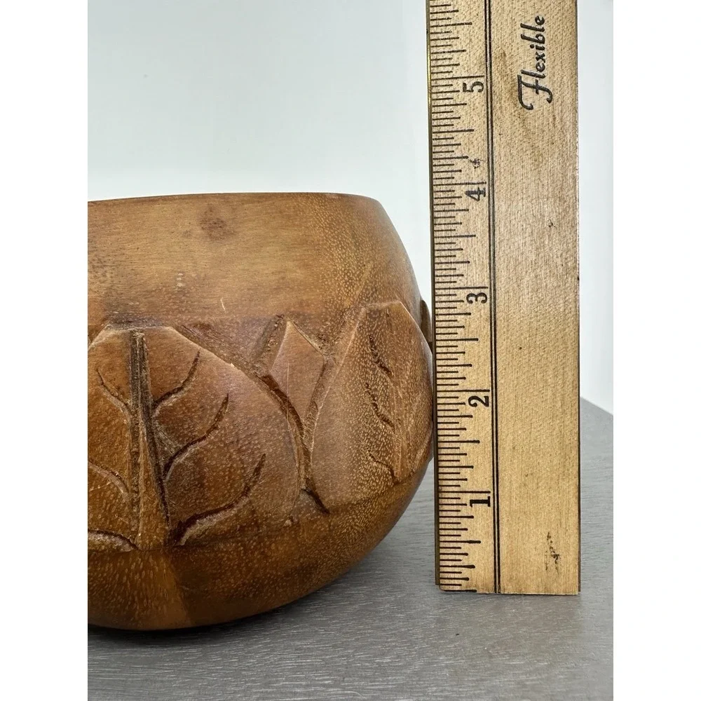 Vintage Monkey Pot Hand Carved Wood Bowl  Phillipinea